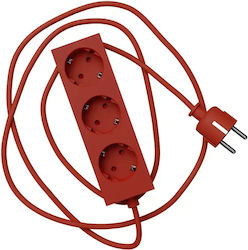Pedestal Steckdosenleiste 3 Steckdosen mit Kabel 2m Rot Pedestal Steckdosenleiste 3 Steckdosen mit Kabel 2m Rot