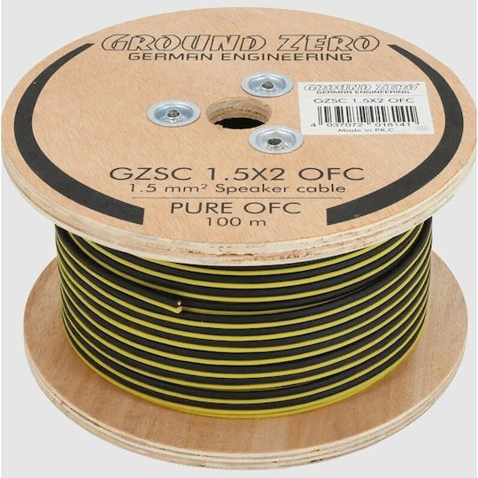 Gzsc 1.5x2 Ofc Ground Zero Cablu Cupru Pentru Difuzoare 2×1.5mm² 1m
