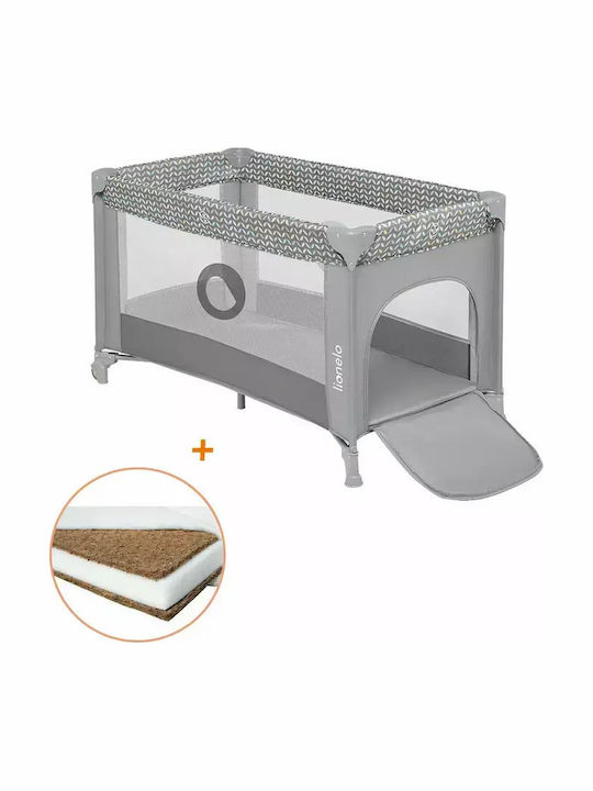 Lionelo Stefi Patut pliabil cu Saltea Gri 60x120cm