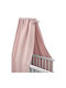 Qmini Qmini Baby Moskitonetz für Kinderbett Baumwoll Rosa 145x200cm