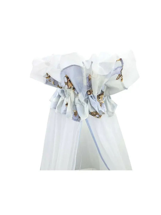 Qmini Crib Mosquito Net Made of Tulle with Support Stand 400x170cm