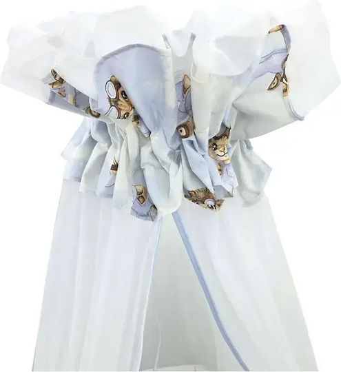 Qmini Plasă Împotriva Țânțarilor Bebe Pentru Pătuț Din Tulle Cu Suport De Bază 400x170cm