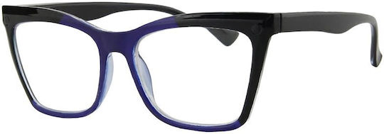 Aegean Dolphin Clip-On Lesebrillen +4.00 in Schwarz Farbe Dolphin-10699-Schwarz-Blau-400_33912