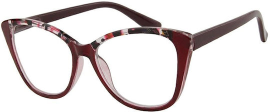 Aegean Dolphin Clip-On Damen Lesebrille +2.50 in Roter Farbe Dolphin-10698-Rot-250_33870