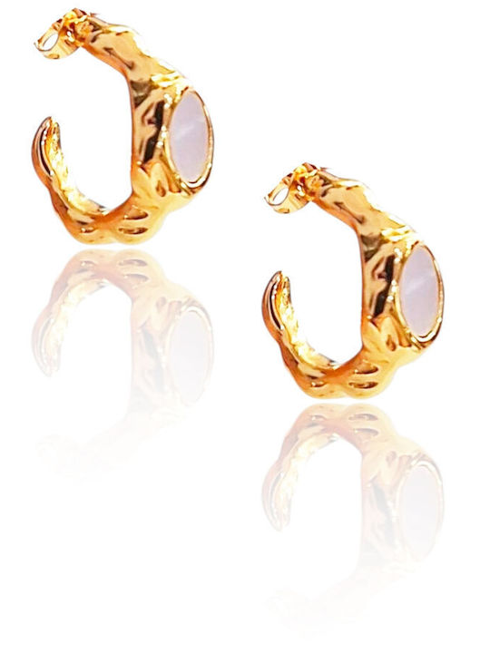 Touch Earrings Hoops Made of Gold Plated Steel 10 721 Gold Touch Earrings Hoops Made of Gold Plated Steel 10 721 Gold