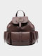 Leather Women's Backpack Brown