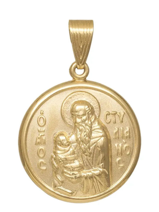 Kinder Amulett Kinderschutz mit Goldkette 14K 057915