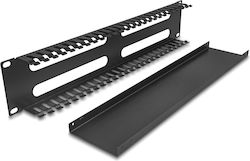 Delock Kabelmanagement 81559 Rack 19"/2u Metallisch Schwarz