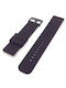 Gummi-Armband Schwarz 22mm