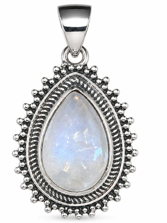 Polytimo Charm Фулактó с Камъни с Камъни от Сребърен Светлосин