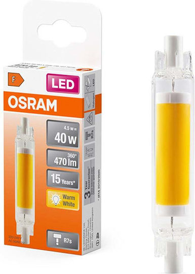 Osram Lampă LED 4.5W 78mm pentru Dulie R7S Alb Cald 470lm