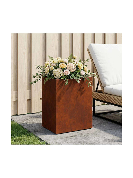 vidaXL Metallischer Blumentopf Rusty 40x30x50cm