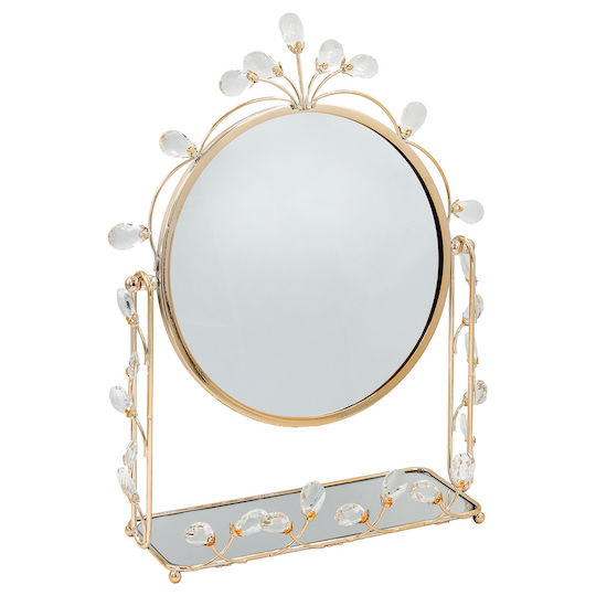 Keskor Makeup Mirror Tabletop 35x50cm Gold 43353-1