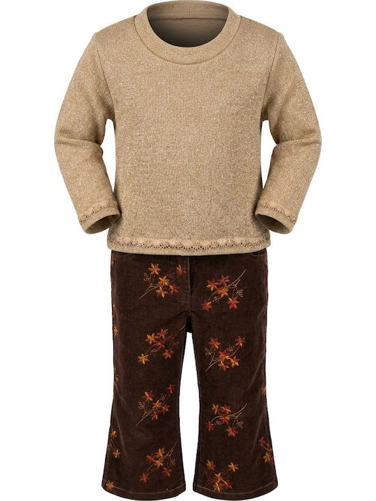 Kids Set with Pants Summer 2 Pieces Gold