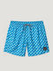 Men's Swimwear Blue Shorts with Patterns