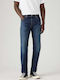 Dark Men's Jeans Pants Slim Tapered Fit Dark Indigo
