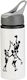Water Bottle Basketball 650ml White Grey Cap