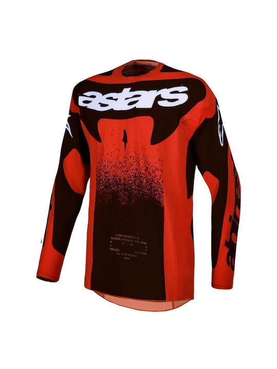 Alpinestars Мъжка Дълъг Ръкав Блуза Планинско Колоездене Червена