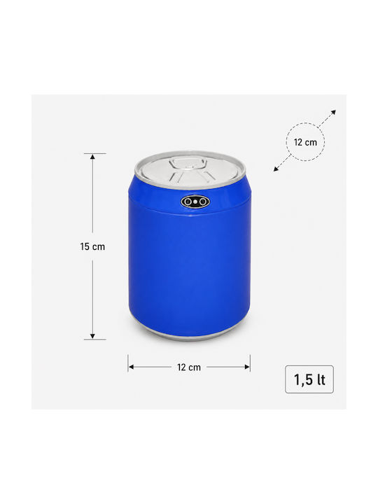 MRShome Coș De Gunoi Din Plastic Albastru 1.5lt