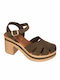 Suede Sandals Khaki 1-748-26004-27X