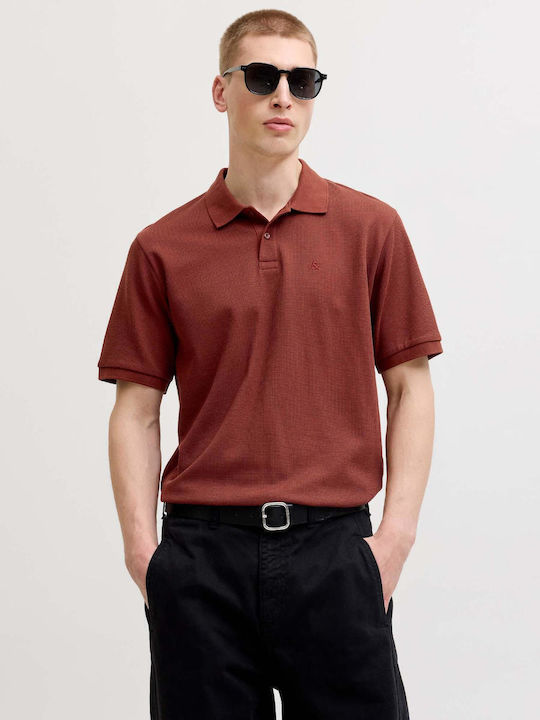 Jack & Jones Polo Short Sleeve Burgundy Blouse