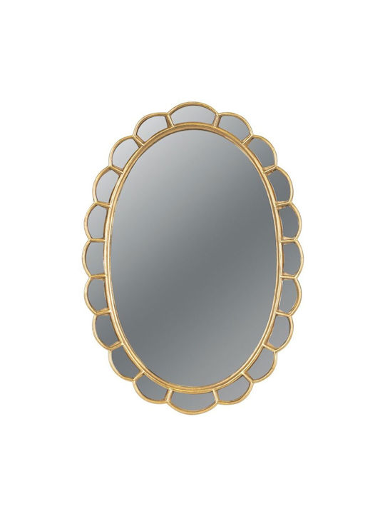Wandspiegel Oval mit Gelbem Kunststoffrahmen 34...