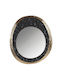 Wall Mirror Asymmetric with Black Metallic Frame 78x68cm