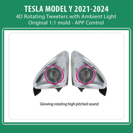 Digital Iq Ambient Ts 3922 Tesla Model Y Mod 2021-2024 Ambient Light 4d Rotating Tweeters