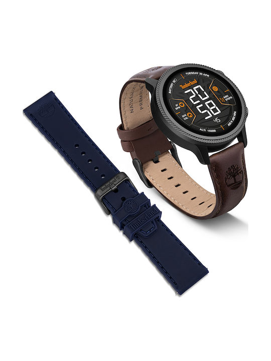 Timberland Digital Herrenuhr 48mm Batterie mit Lederriemen