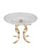 Keskor Decorative Glass Gold Platter 30x30x22cm