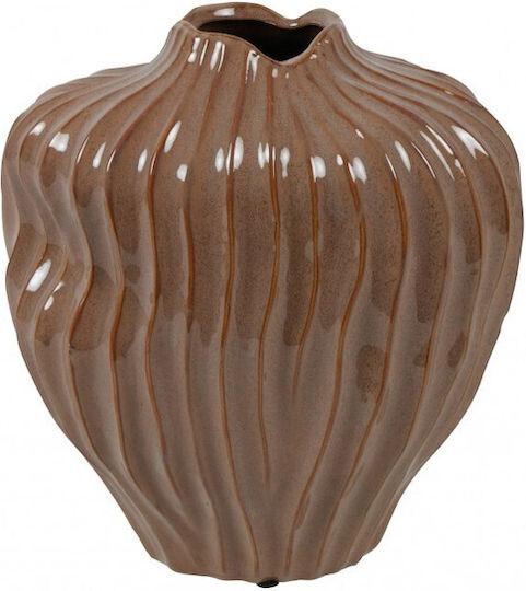 Βάζο Κεραμικό Καφέ 30x19x35cm