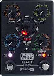 Line 6 Pod Express Black edition Πετάλι Compressor / Delay / Distortion / Looper / Volume
