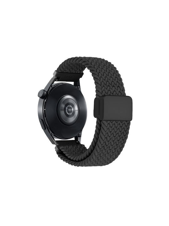 Nylon Braided Wearable Strap Magnetic Black Clasp Closure Xiaomi Watch S5 46mm Xiaomi Watch 5 47mm Black