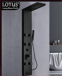 Lotus Shower Column Hydromassage 138cm Black