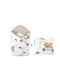 MimiNu Pătură Pepinieră Swaddling 100% Bumbac Bej Cu Animal 75x75cm