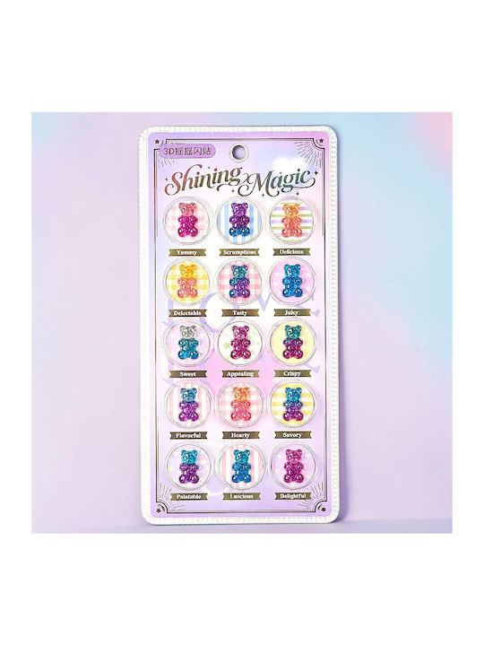 Wandsticker 3D Bärenart Haribo Bunte 15Stücke 8sxo03