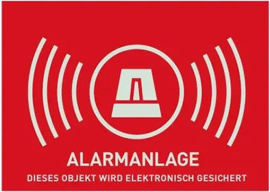 Abus Warning Sticker "alarm System" 148x105mm Au1322