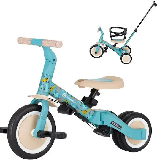 Petite & Mars Turbo Tricicletă Convertibilă cu Mâner pentru Părinți 5 în 1 pentru 1.5+ Ani Turcoaz 613383