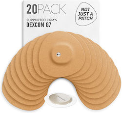 Not Just A Patch Original Αδιάβροχο Αυτοκόλλητο Αισθητήρα Dexcom G7 Dexcom One+ Freestyle Libre 3 Sibionics Gs3 Syai Tag 20τμχ – Μπεζ