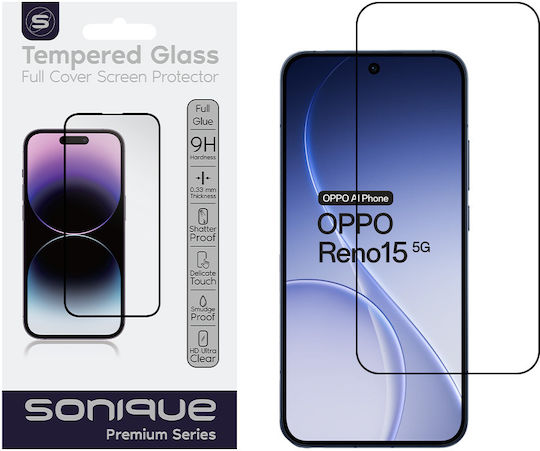 Hardy Glass Sonique Premium Series Hd Full Cover 9h Oppo Oppo Reno15 5g Черен