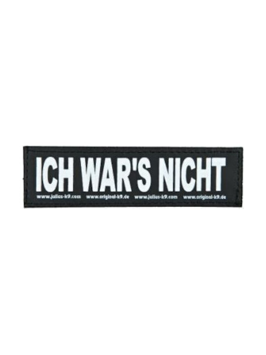 Julius-K9 Velcro Dog Harness Sticker Ich War's Nicht Size L 16x5cm Set of 2 Pieces