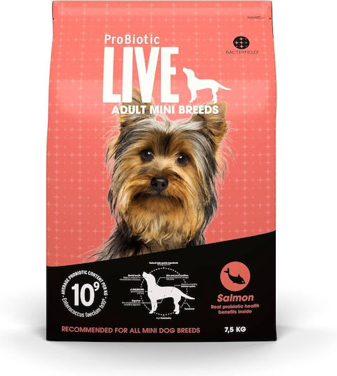 Probiotic Live 2kg Dry Dog Food for Adult Neutered Small Breed Dogs with Salmon