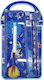 School Set 5 Pieces Metal Pencil Case 2 Pencils Eraser & Sharpener Astronauts 24.5x17cm Justnote 703588