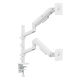 Ergo Office ER-692 Desk Mount for 2 Monitors up to 32" with Arm White