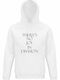 Hoodie Organic Unisex " No Joy In Division Joy Division Love Will Tear Us Apart " White
