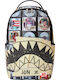 Sprayground Schulranzen Rucksack für Junior High-High School mit Flaschenhalter Jon Z Album Collection 29 x 15 x 45cm