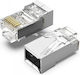 Vention Conectori Rj45 Ftp Cat 5e 100 Bucăți Pe Pungă Diametru Fir Awg 23-26 1,02mm Conectori Placati Cu Aur Transparent Stampila "idar0-100"