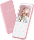 Agptek MP3 Player (64GB) Cu Ecran Tactil TFT De 2.4" Roz X002DIF2PD