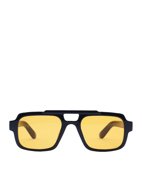 OJO Sunglasses Unisex Sunglasses with Black Frame and Black Lens