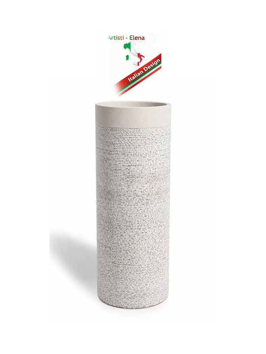 Керамичен Пот White Stone 121x121см